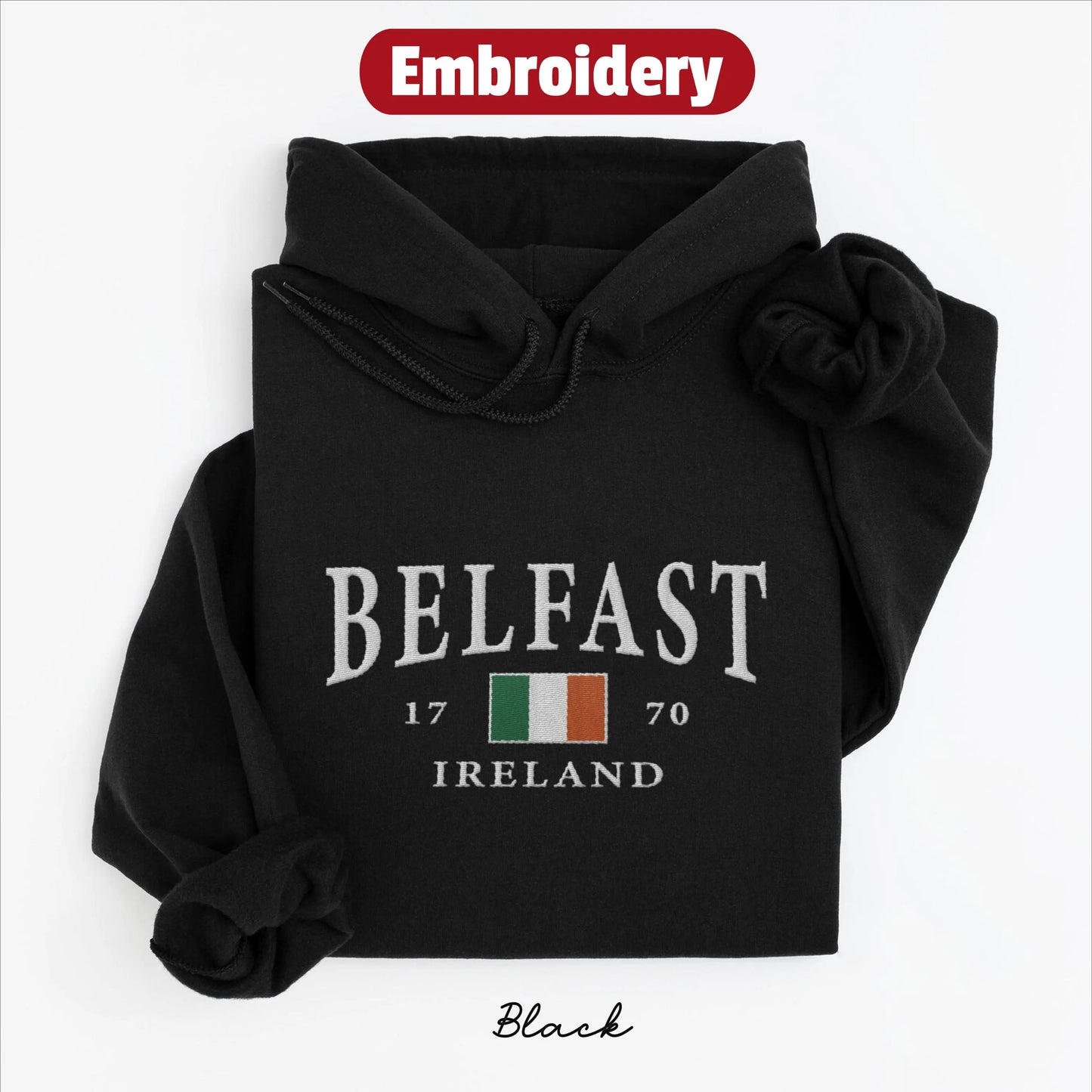 Belfast embroidered hoodie