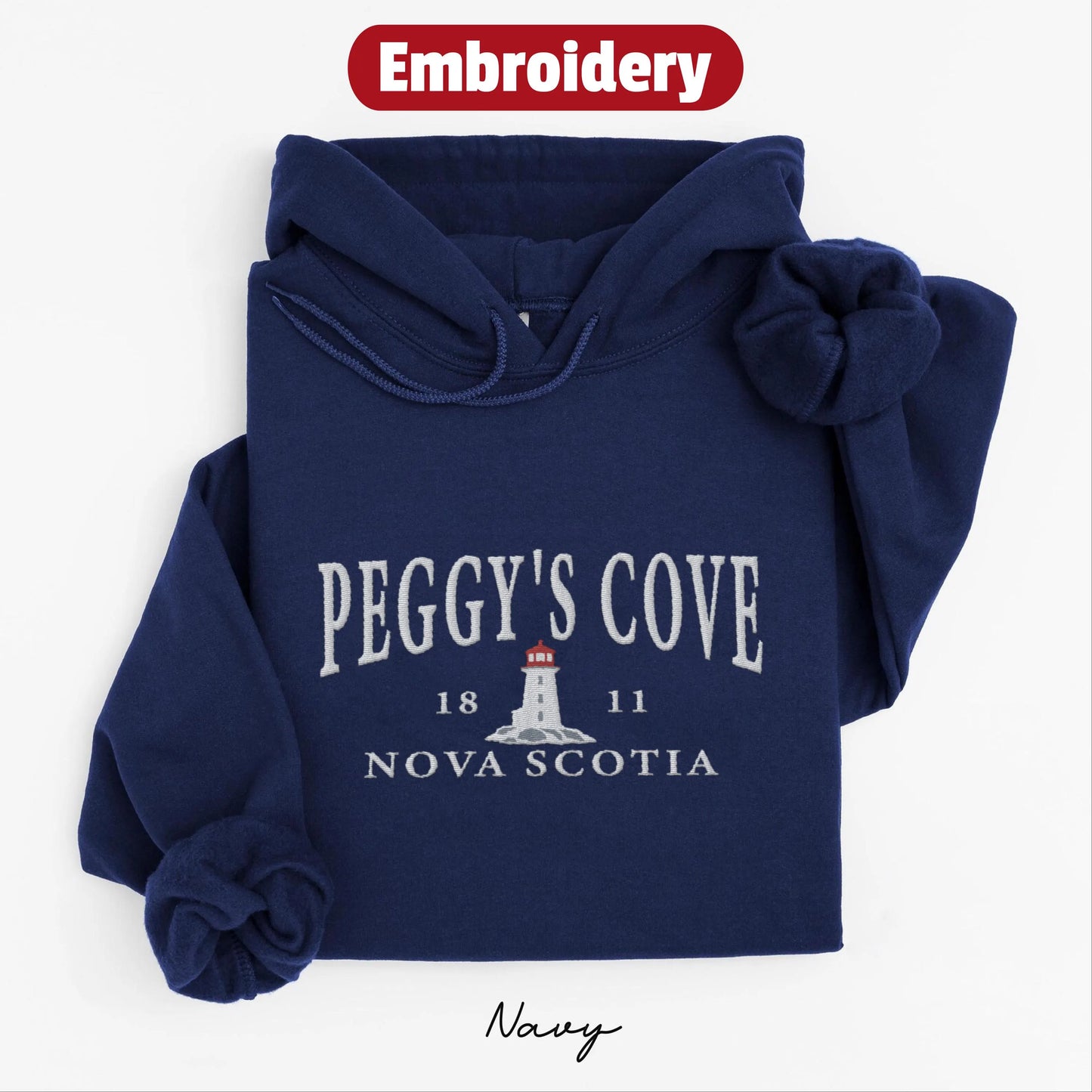 Peggys Cove embroidered hoodie