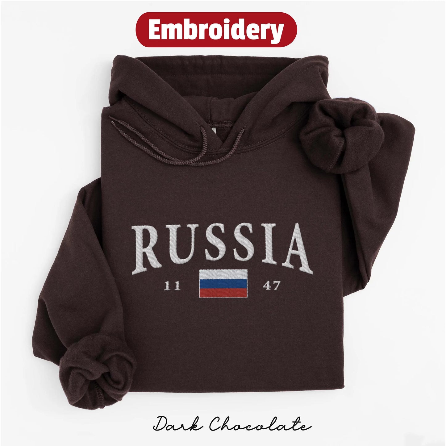 Russia embroidered hoodie