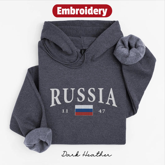 Russia embroidered hoodie