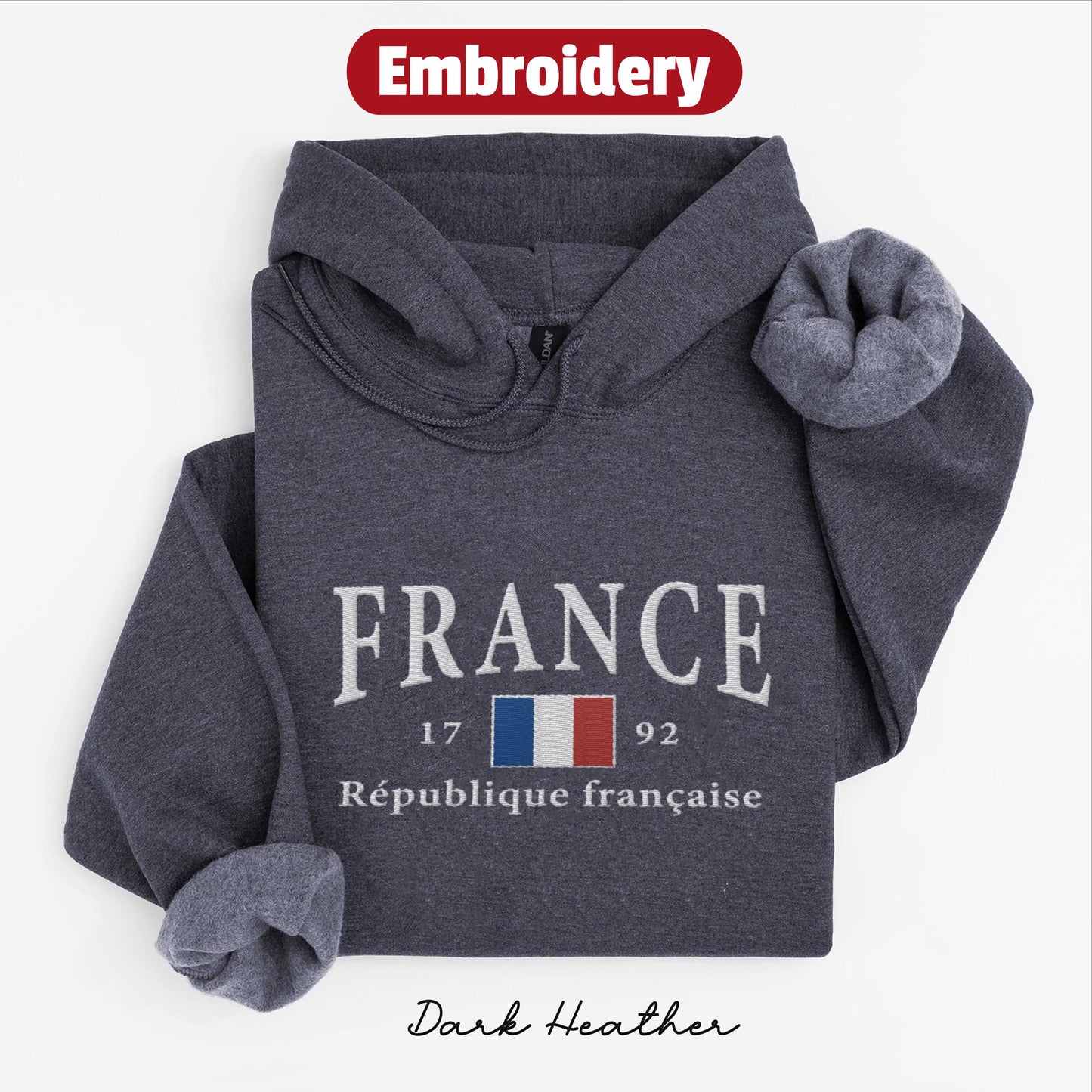 France embroidered hoodie