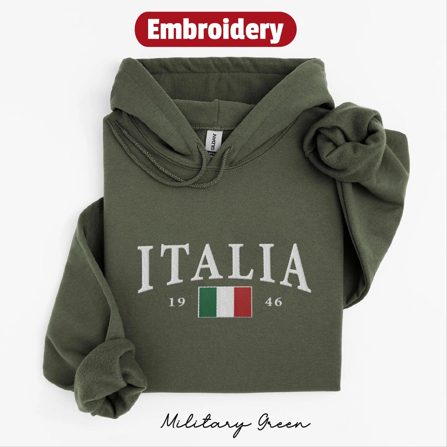 Italy embroidery hoodie