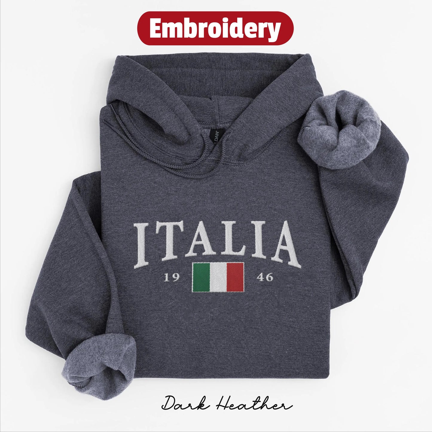 Italy embroidery hoodie