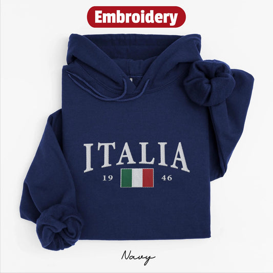 Italy embroidery hoodie