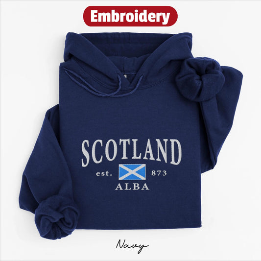 Scotland embroidery hoodie