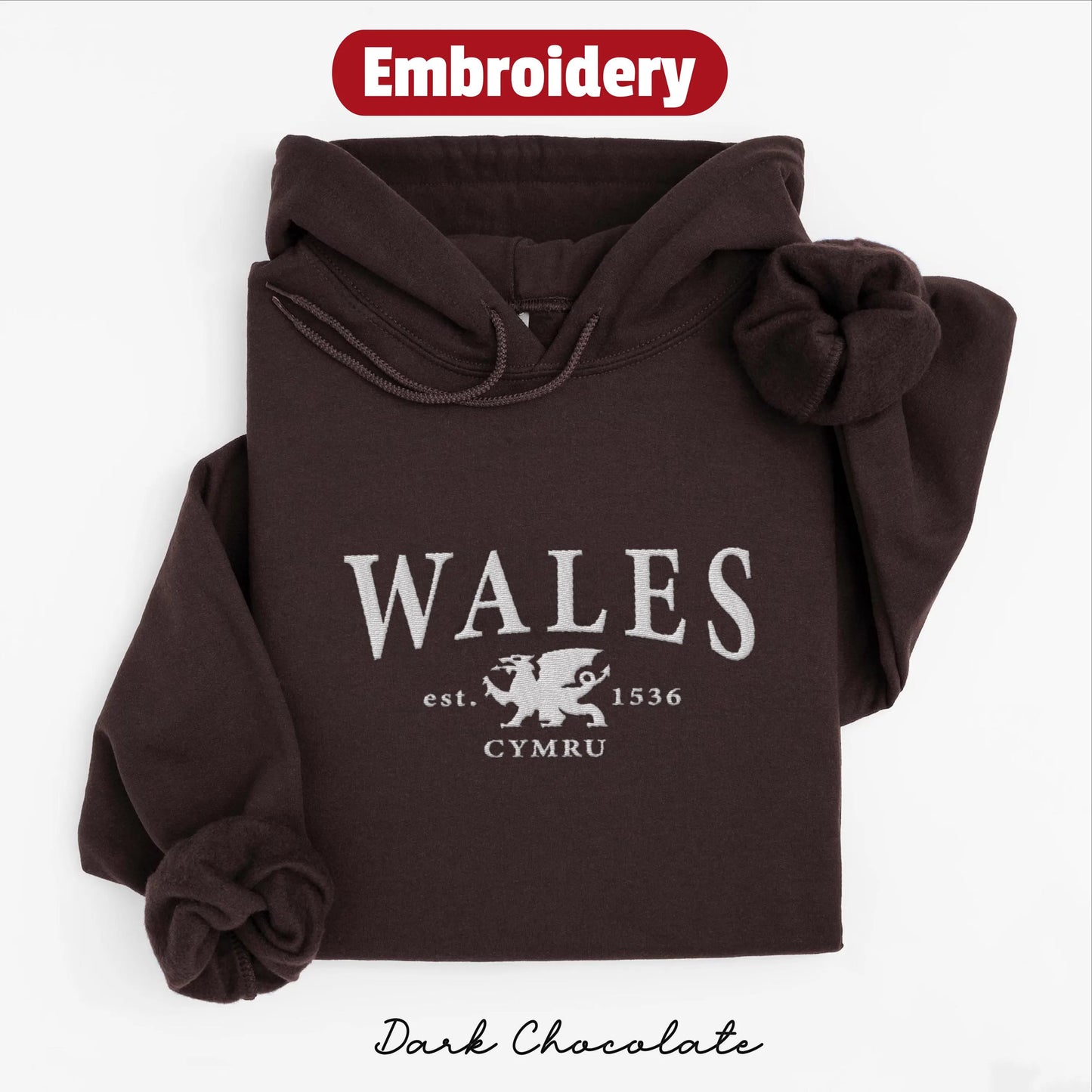 Wales embroidery hoodie