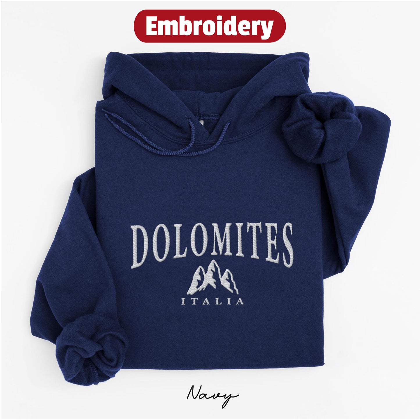 Dolomites embroidery hoodie