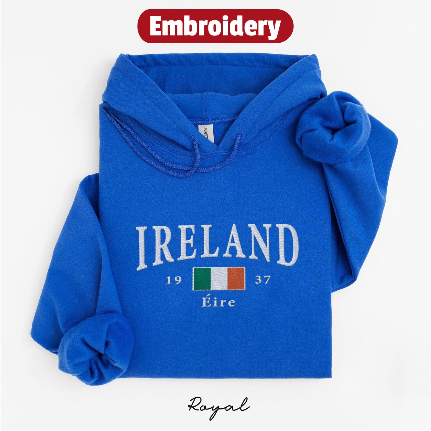 Ireland embroidery hoodie