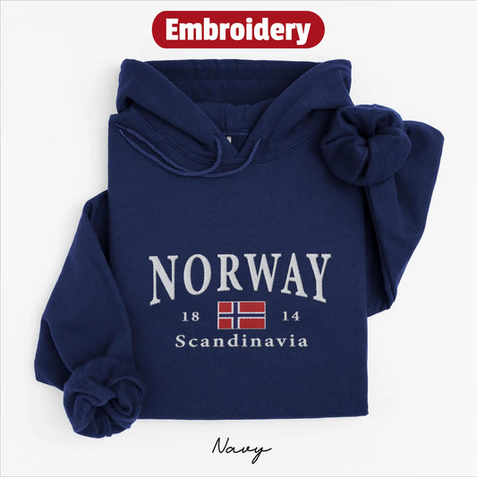 Norway embroidery hoodie