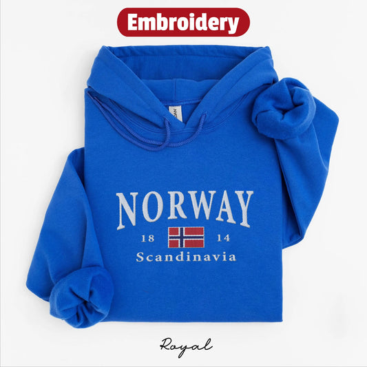 Norway embroidery hoodie