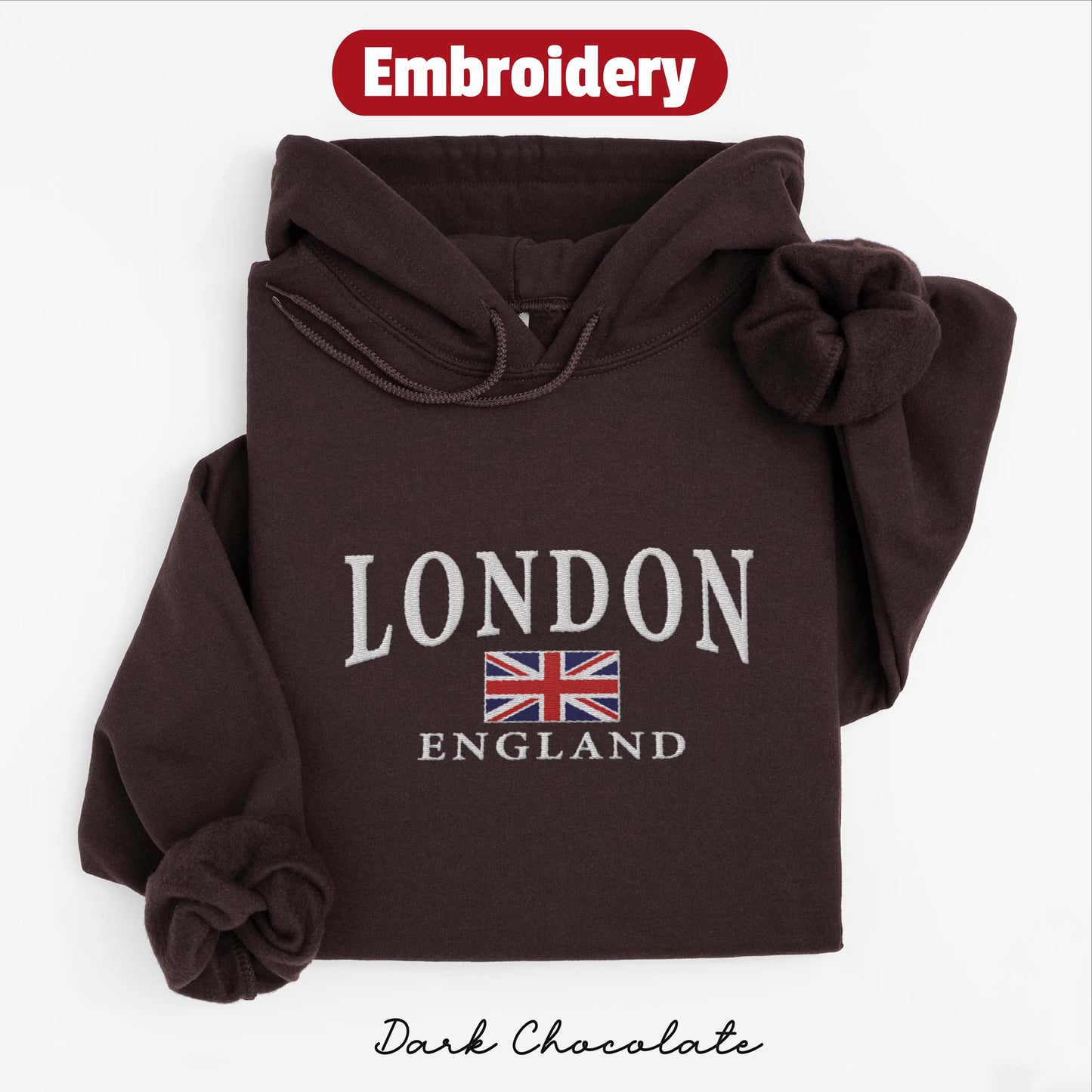 London embroidery hoodie
