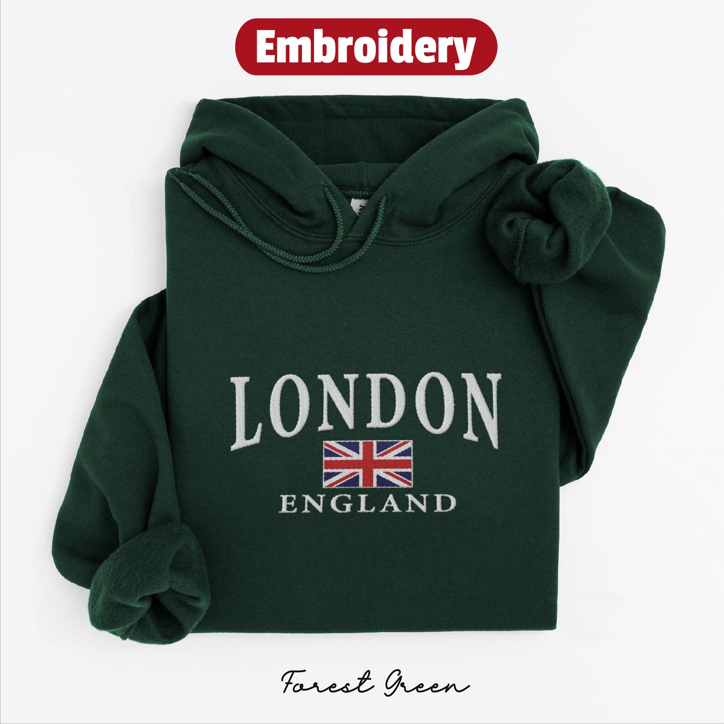 London embroidery hoodie