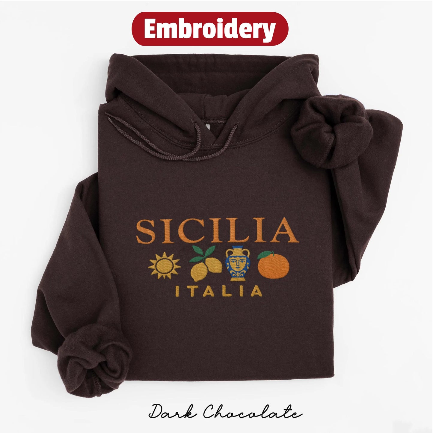 Sicily embroidery hoodie