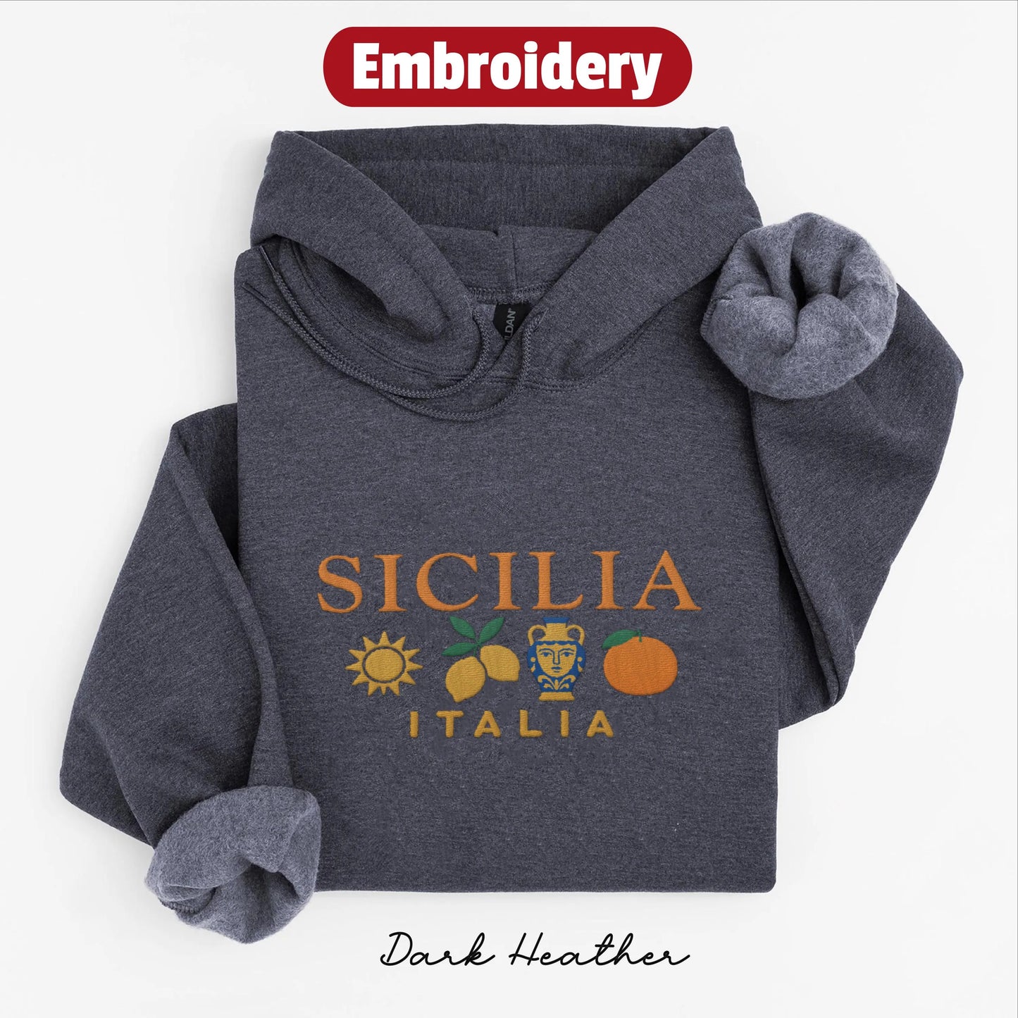 Sicily embroidery hoodie