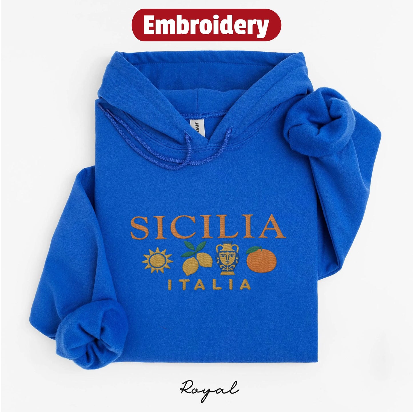 Sicily embroidery hoodie