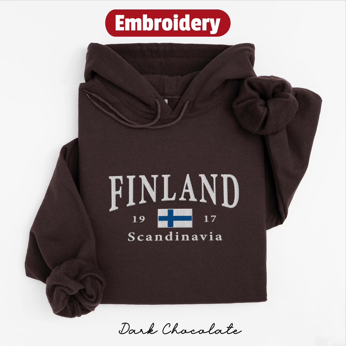 Finland embroidery hoodie