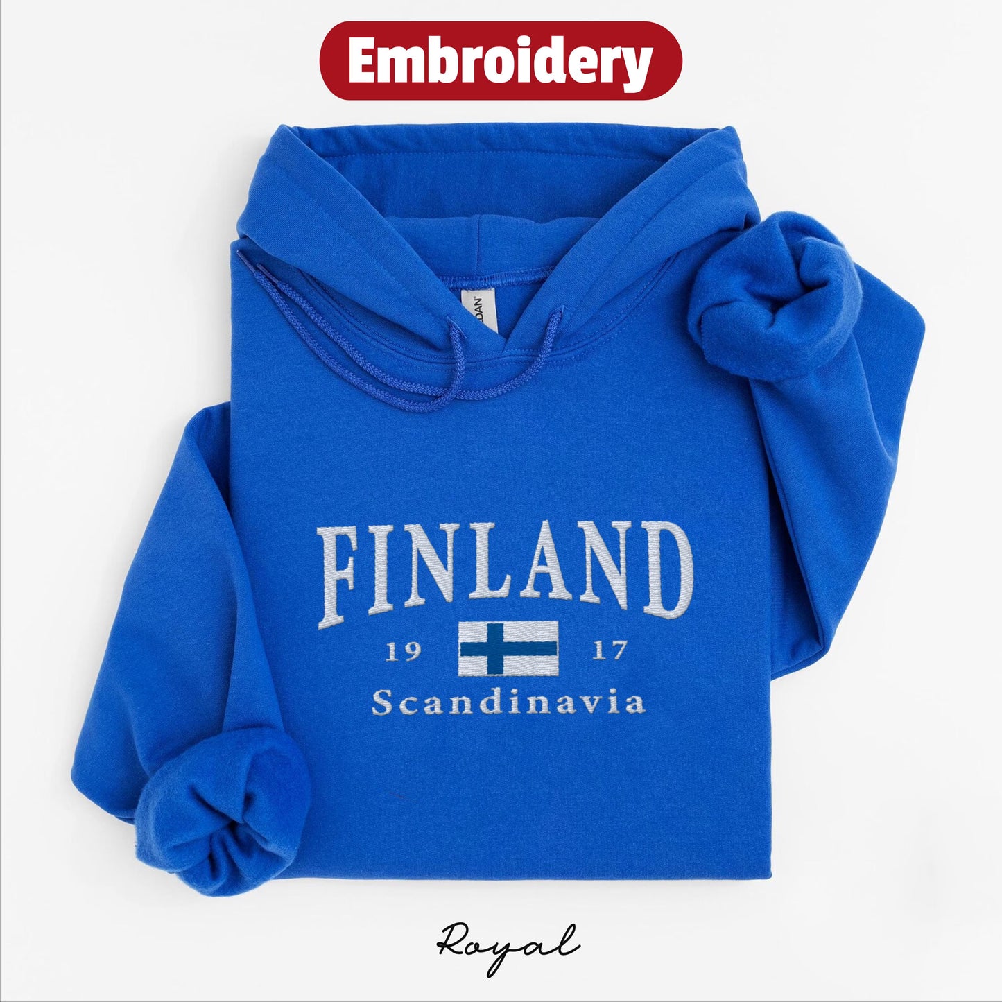 Finland embroidery hoodie