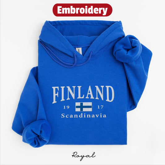 Finland embroidery hoodie