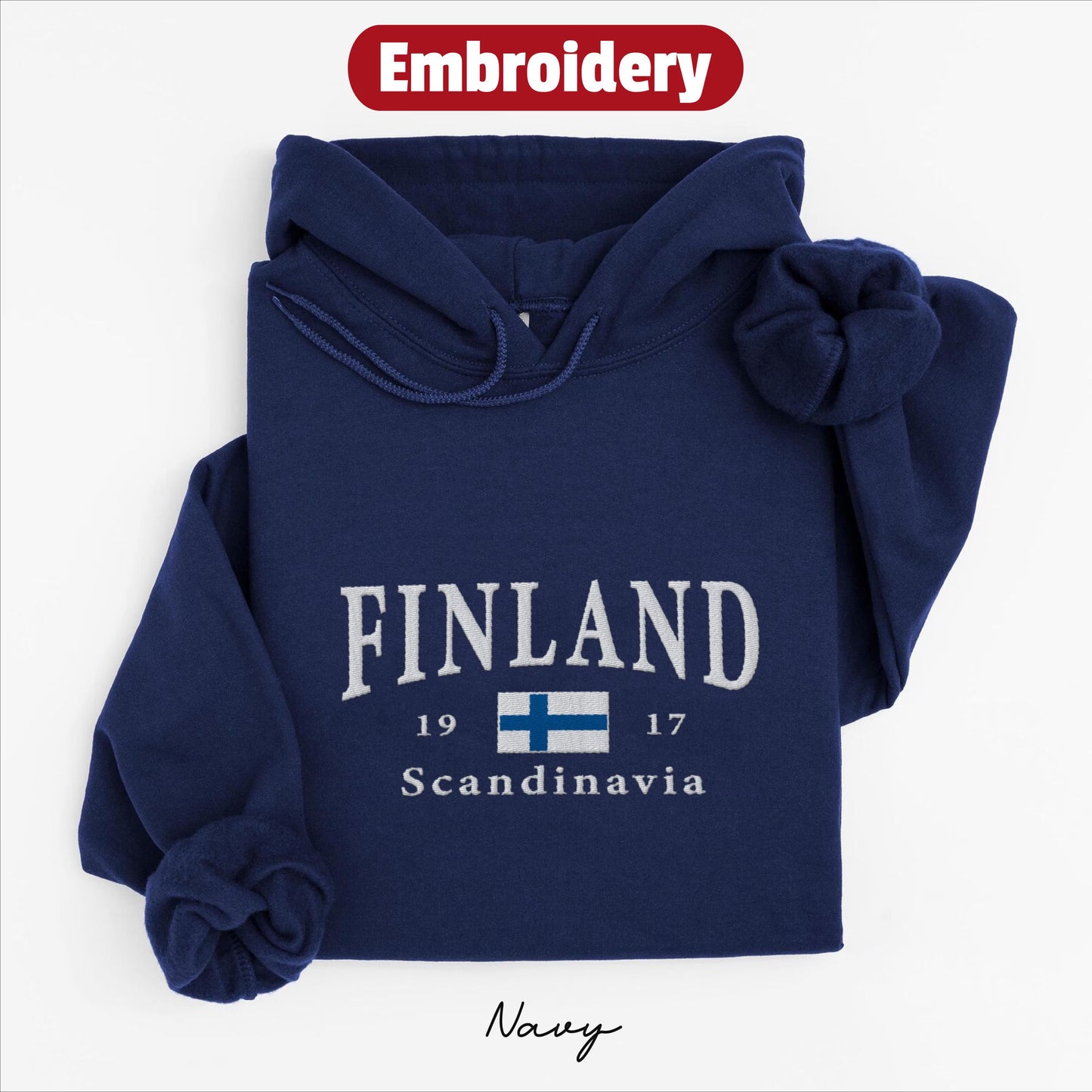 Finland embroidery hoodie