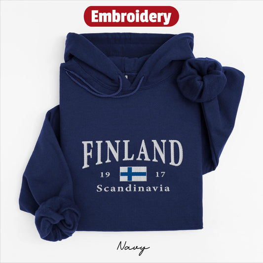 Finland embroidery hoodie
