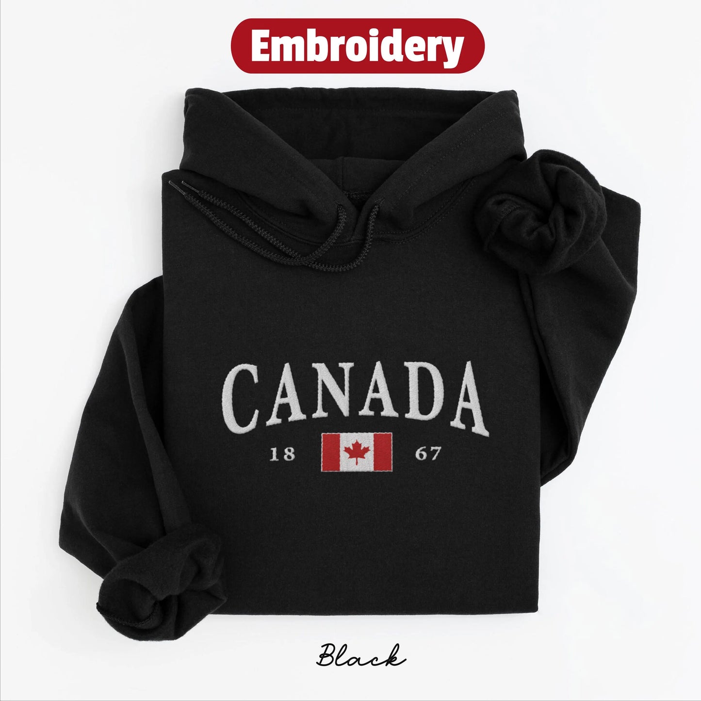Canada embroidery hoodie