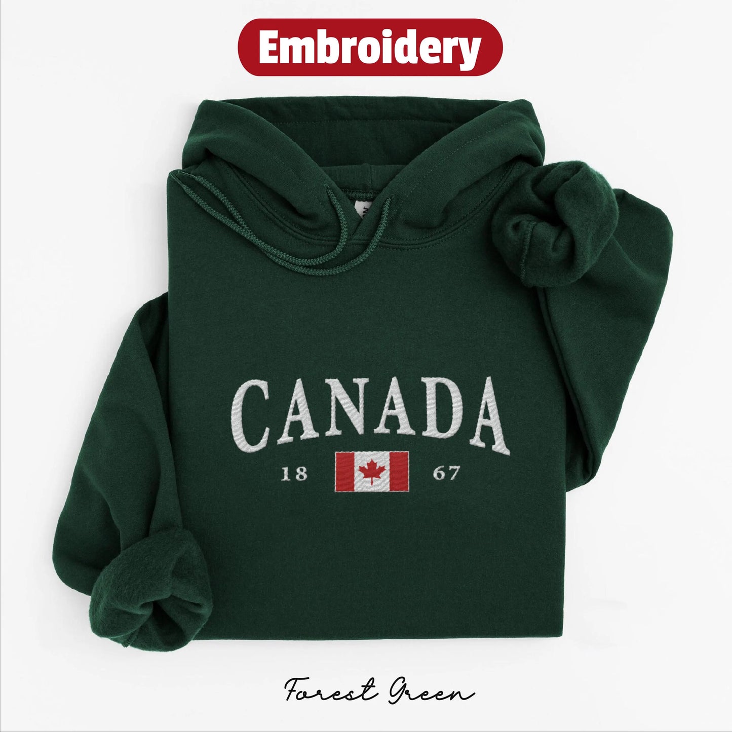 Canada embroidery hoodie