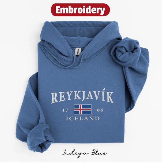 Reykjavík embroidery hoodie