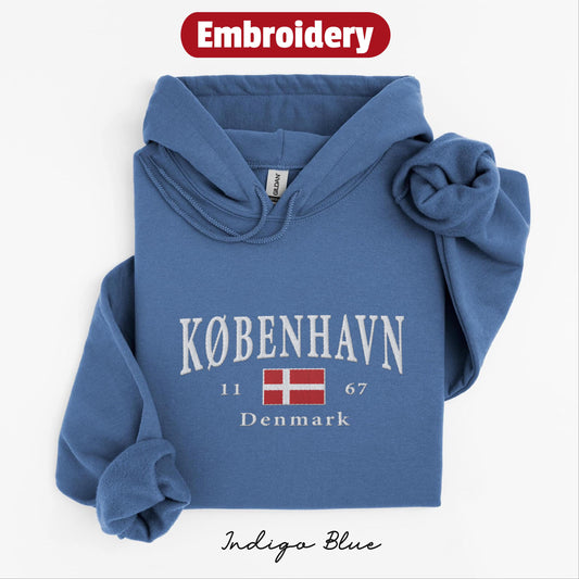 Copenhagen embroidery hoodie