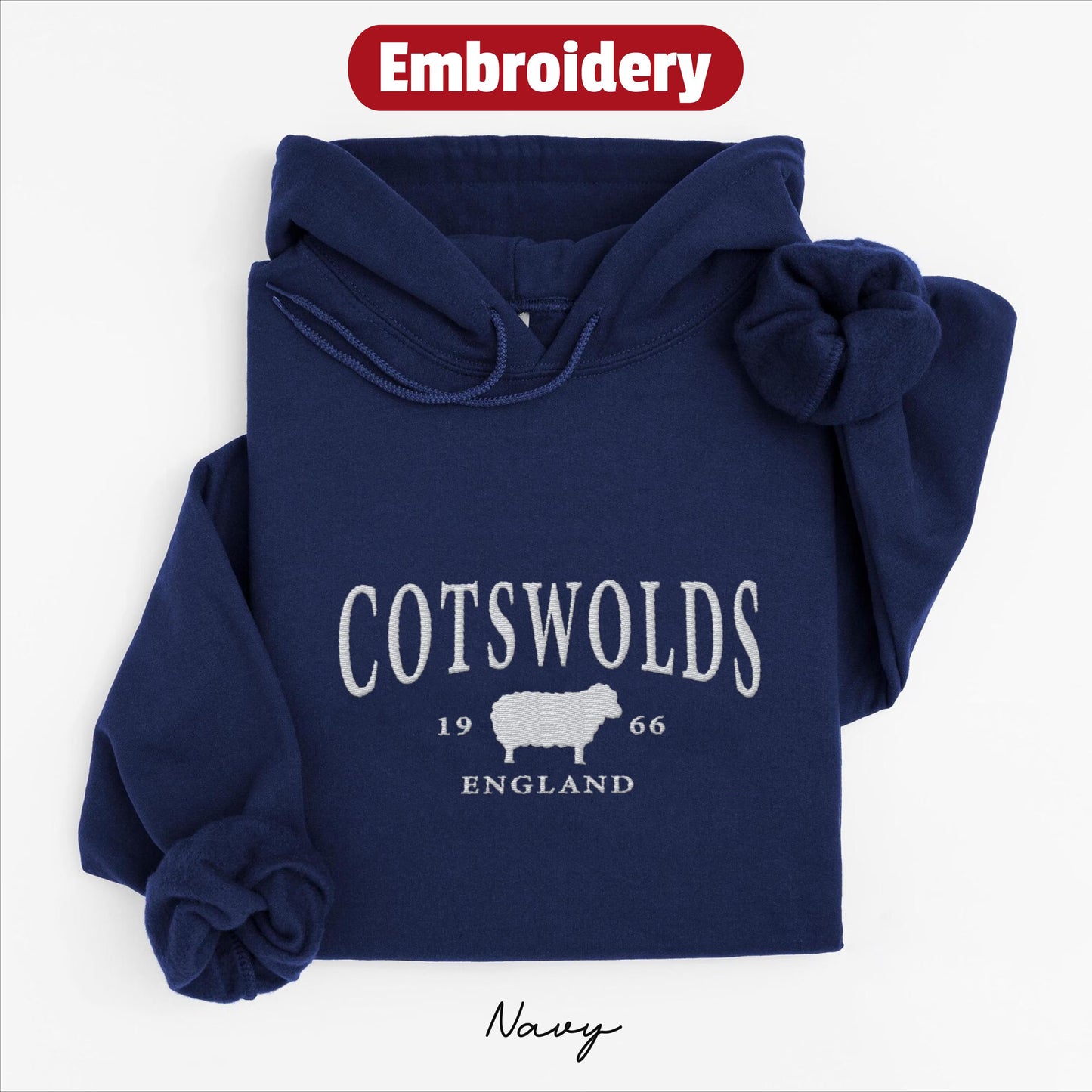 Cotswolds embroidery hoodie