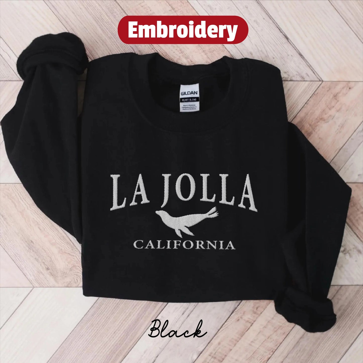 La Jolla embroidered sweatshirt crewneck