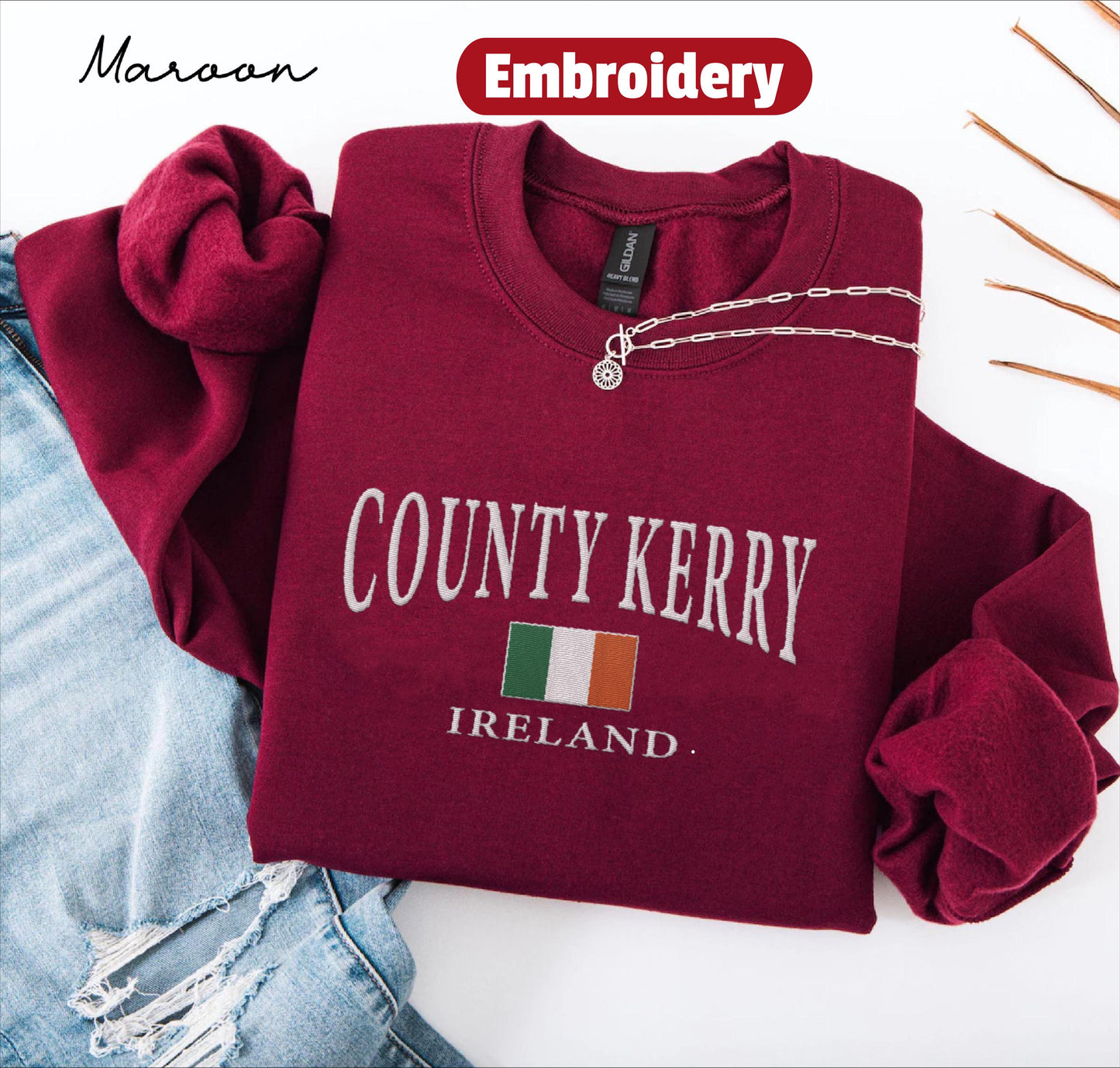 County Kerry embroidered sweatshirt crewneck