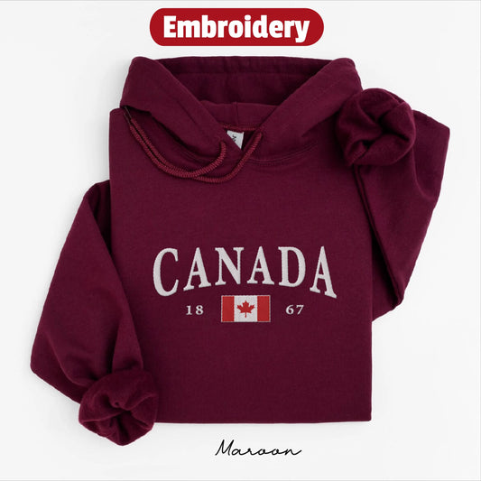 Canada embroidery hoodie
