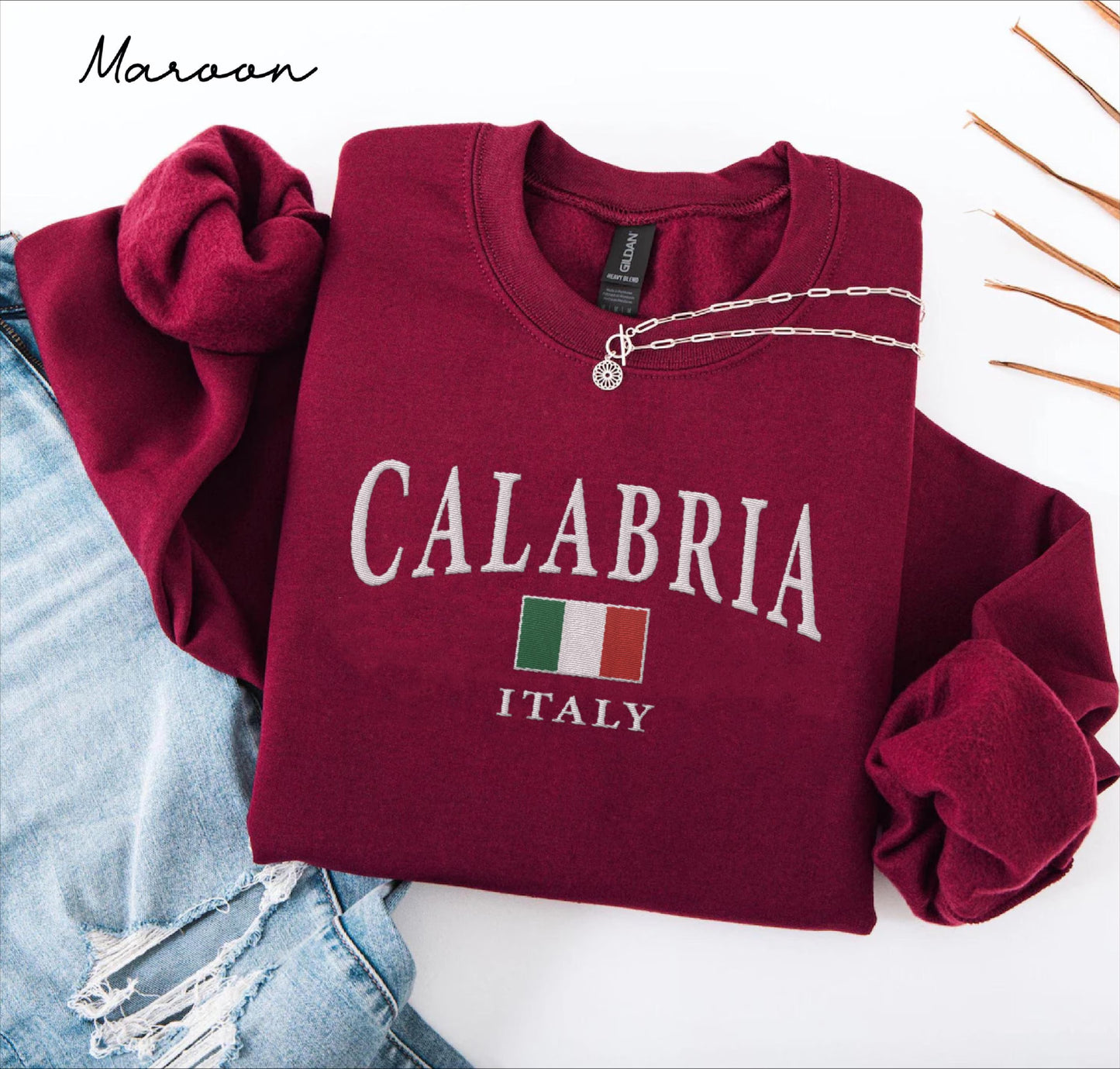 Calabria embroidered sweatshirt crewneck
