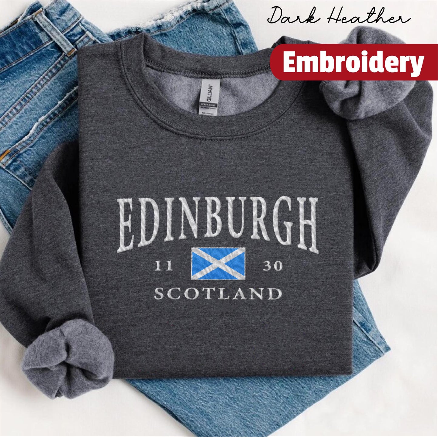 Edinburgh embroidered sweatshirt crewneck