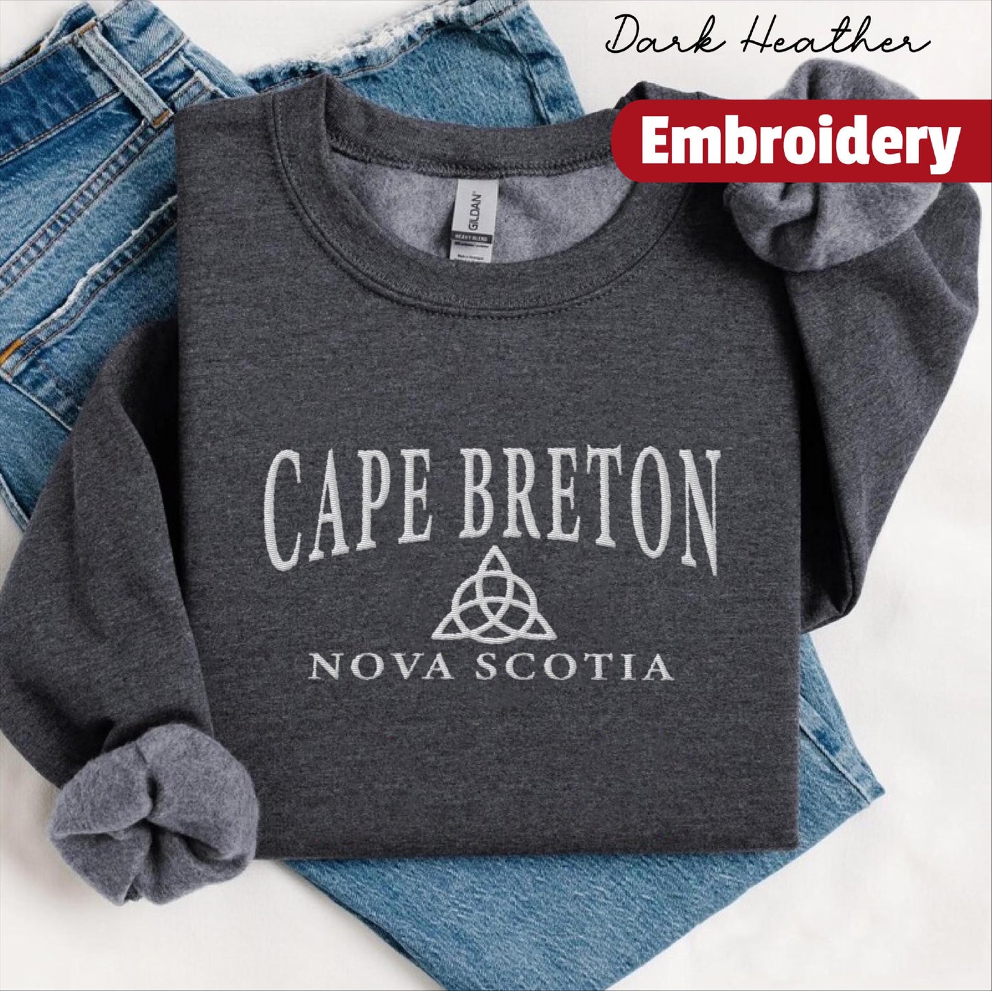 Cape Breton embroidered sweatshirt crewneck,