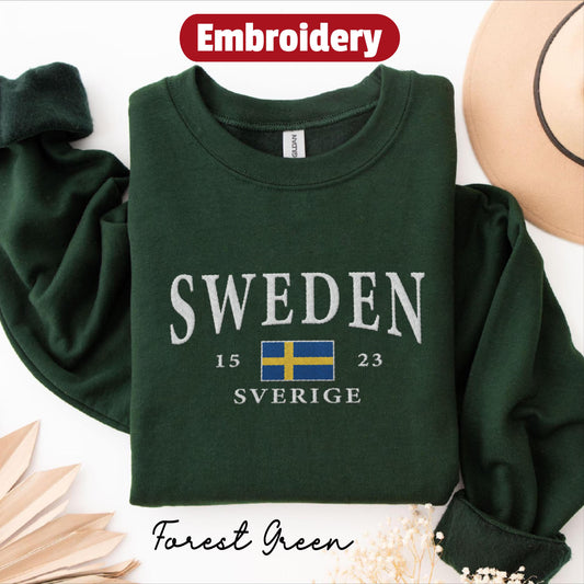 Sweden embroidered sweatshirt crewneck