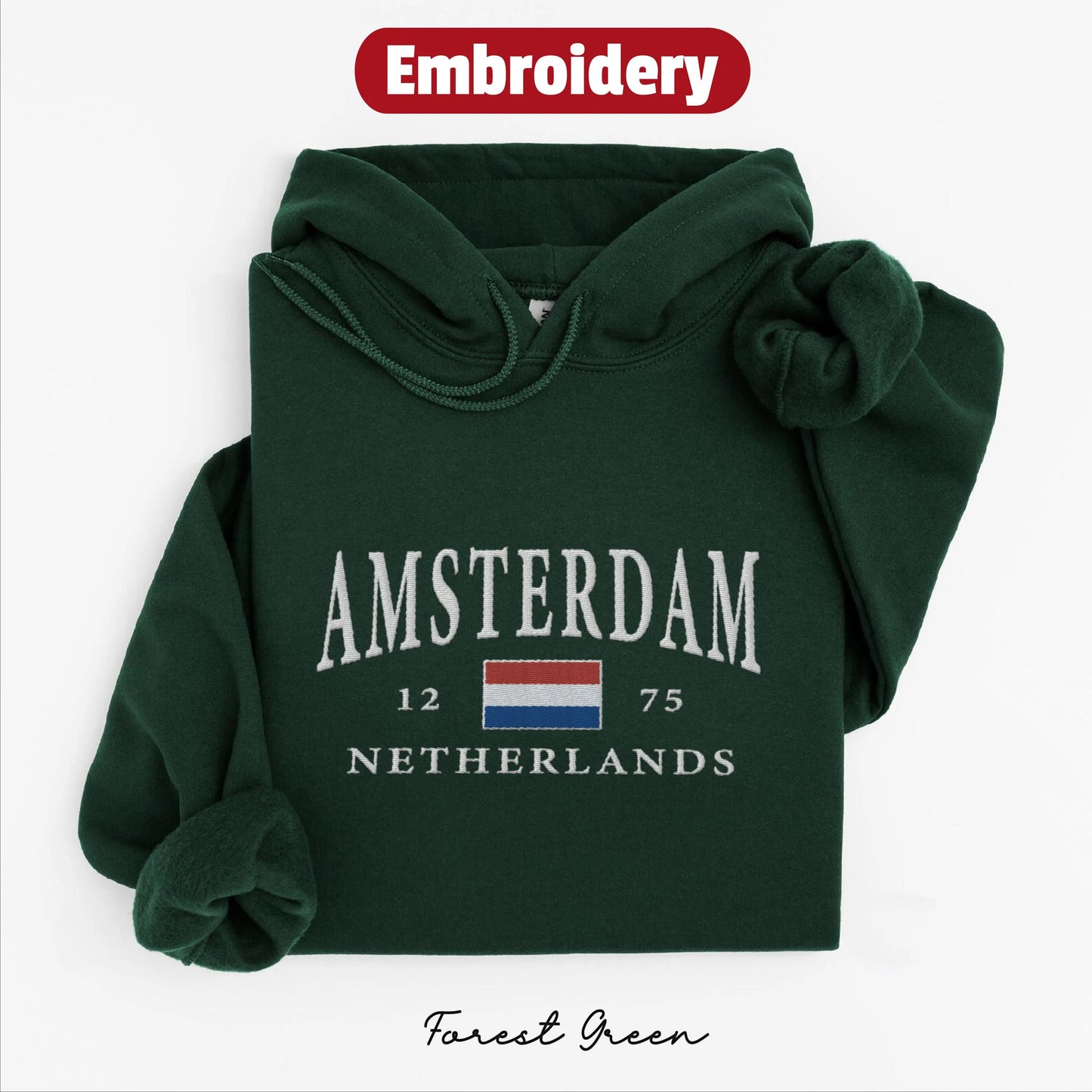 Amsterdam embroidered hoodie