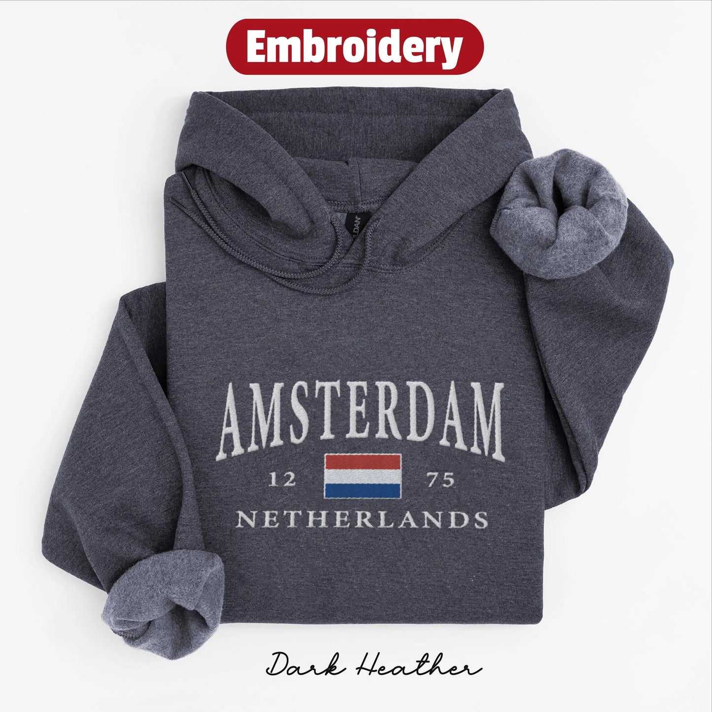 Amsterdam embroidered hoodie