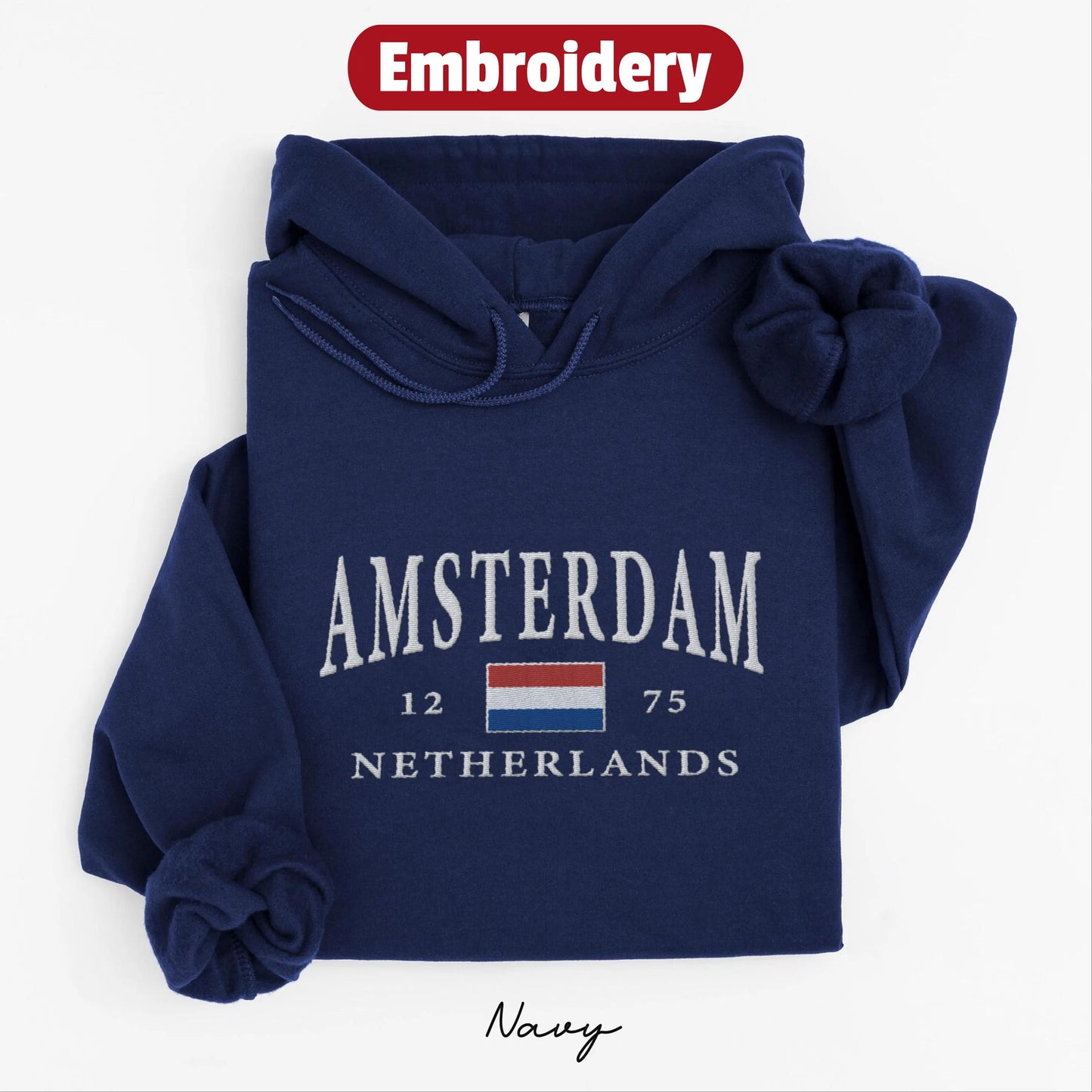 Amsterdam embroidered hoodie
