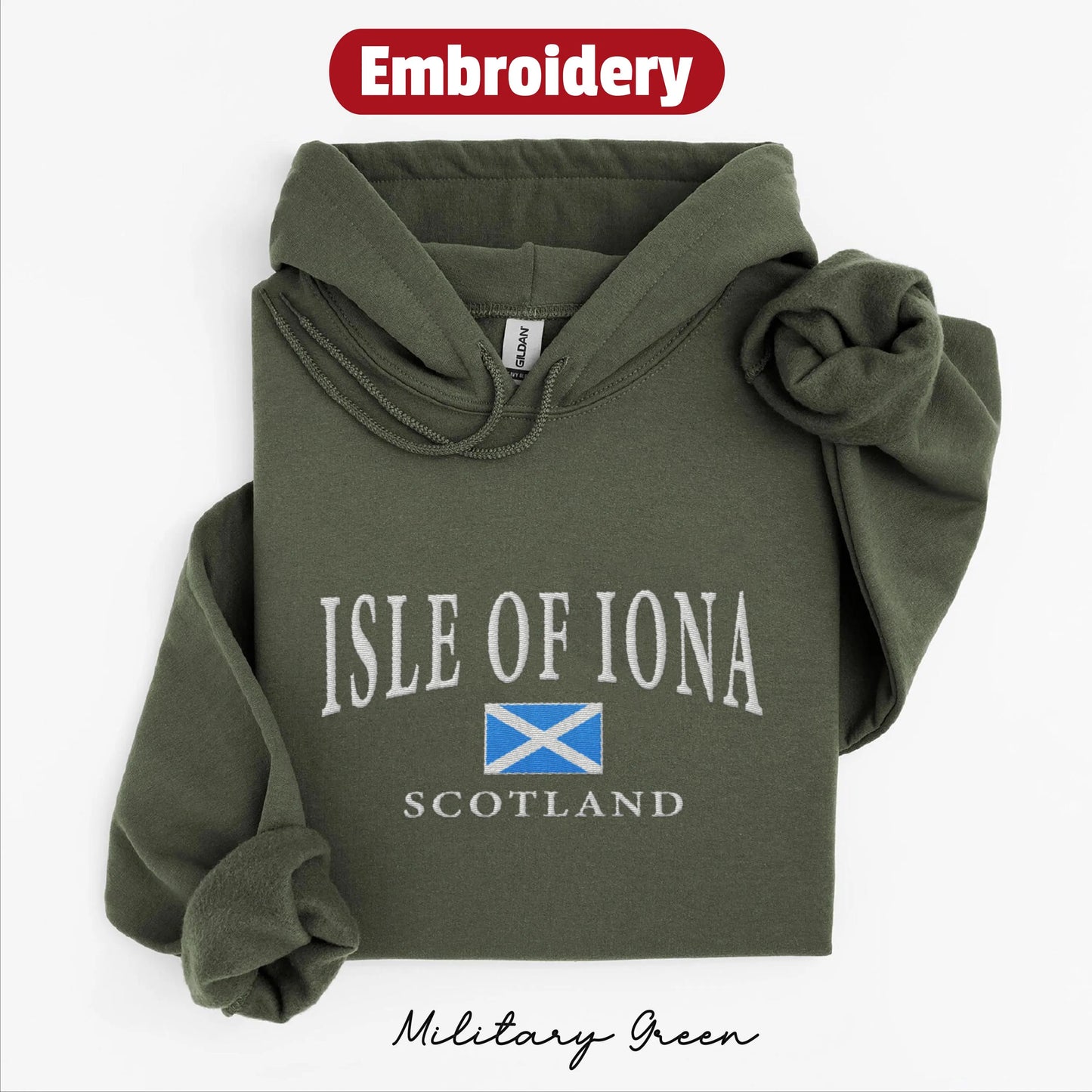 Isle of Iona embroidered hoodie