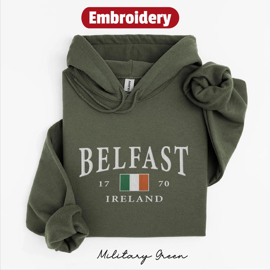 Belfast embroidered hoodie