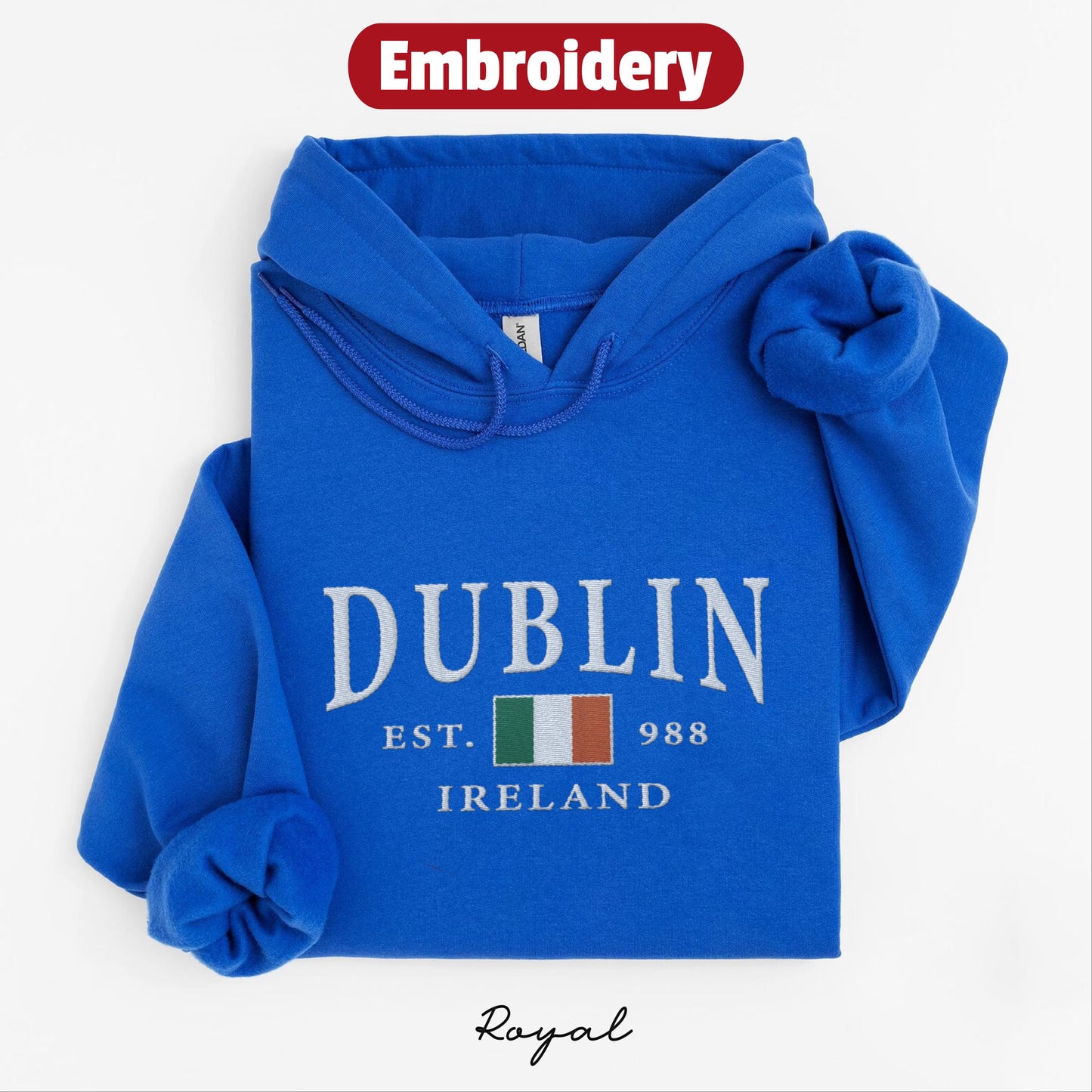Dublin embroidered hoodie