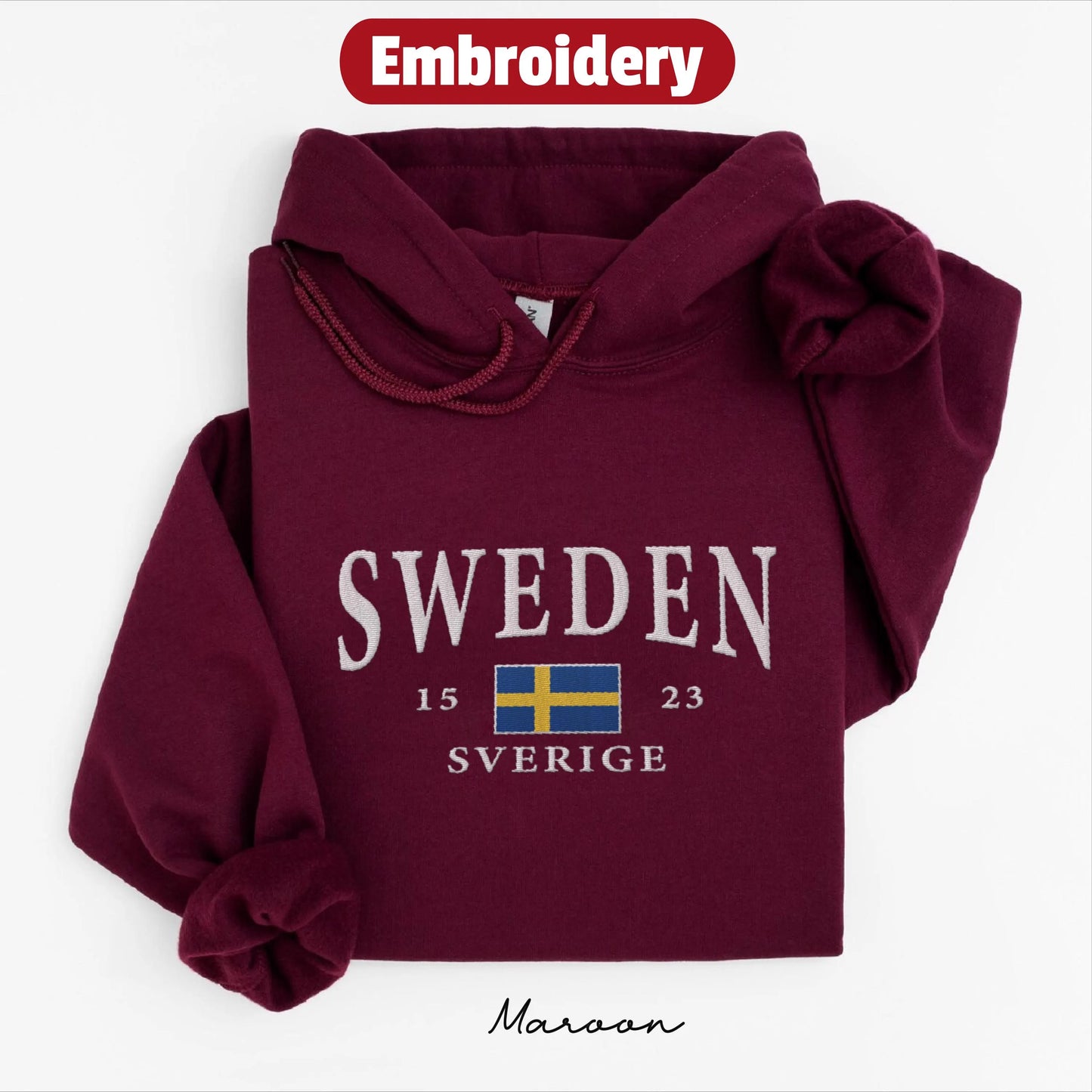 Sweden embroidered hoodie