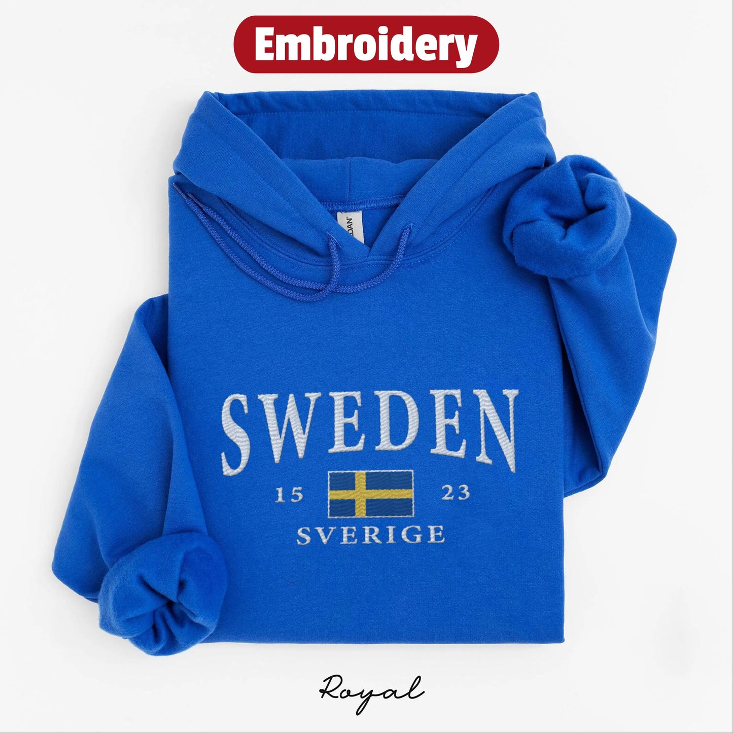 Sweden embroidered hoodie