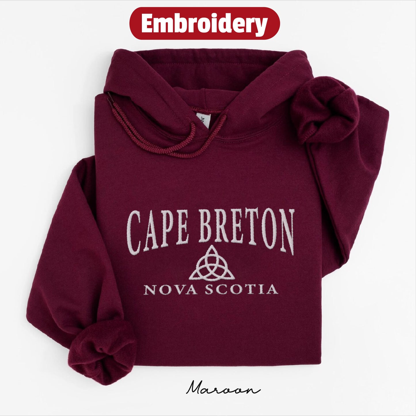 Cape Breton embroidered hoodie