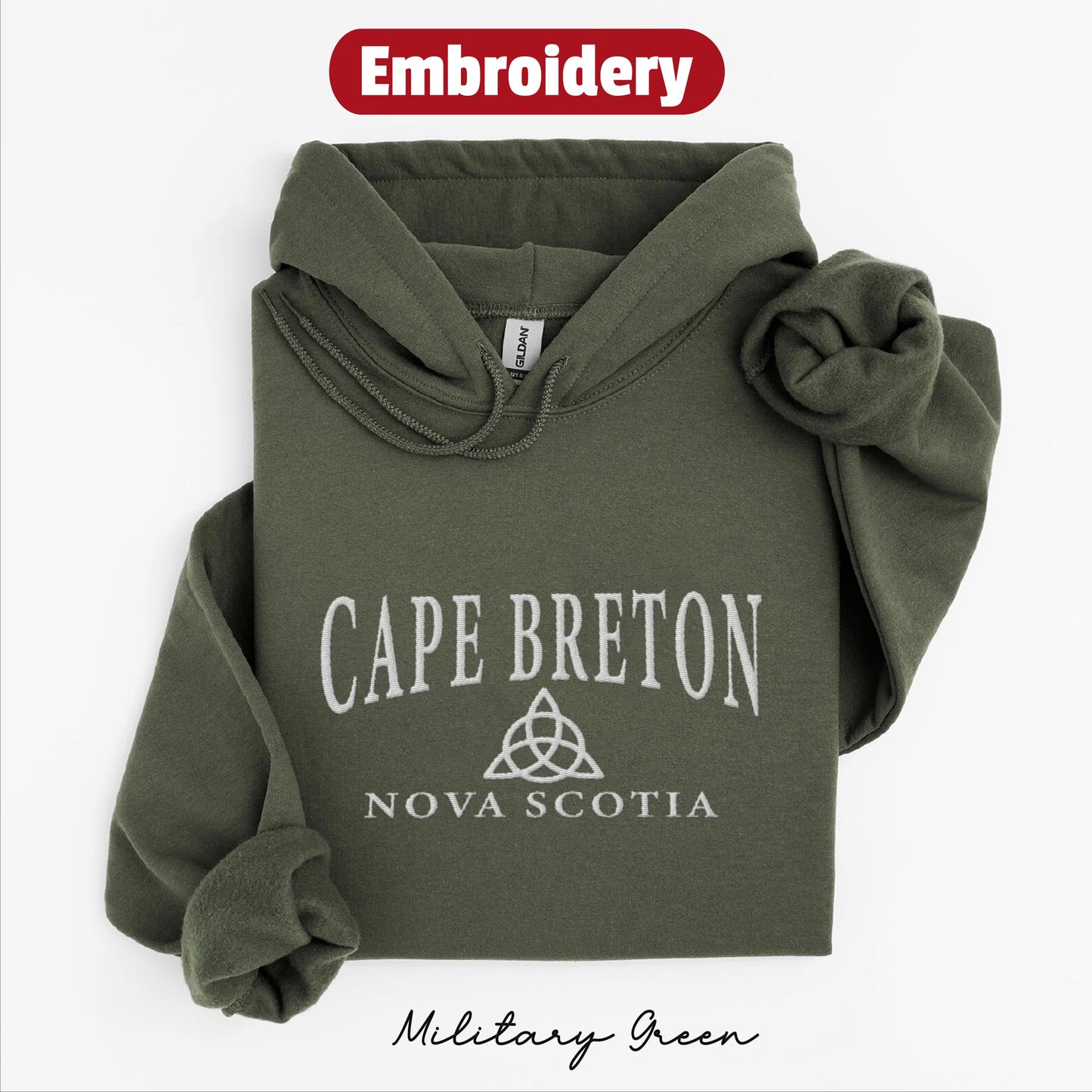 Cape Breton embroidered hoodie