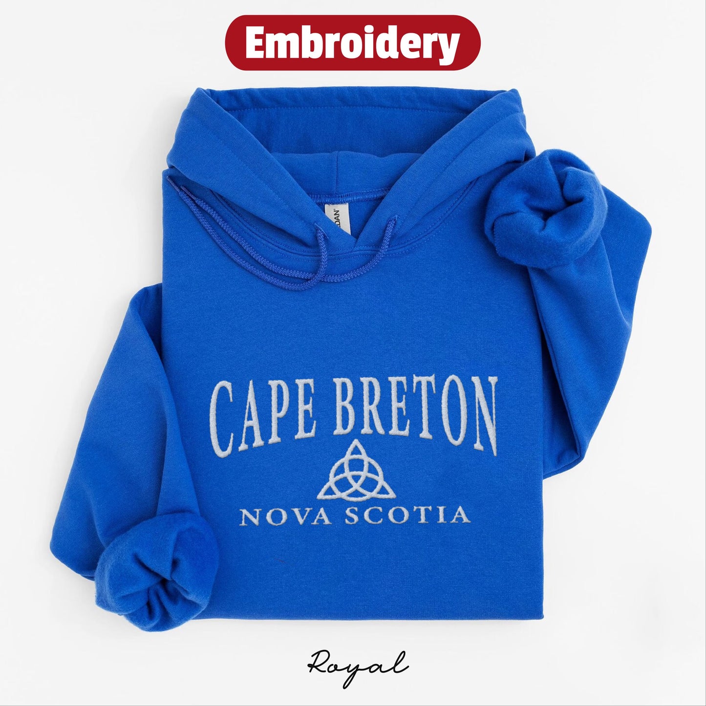 Cape Breton embroidered hoodie