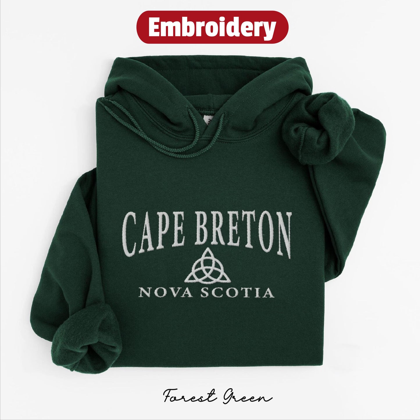Cape Breton embroidered hoodie