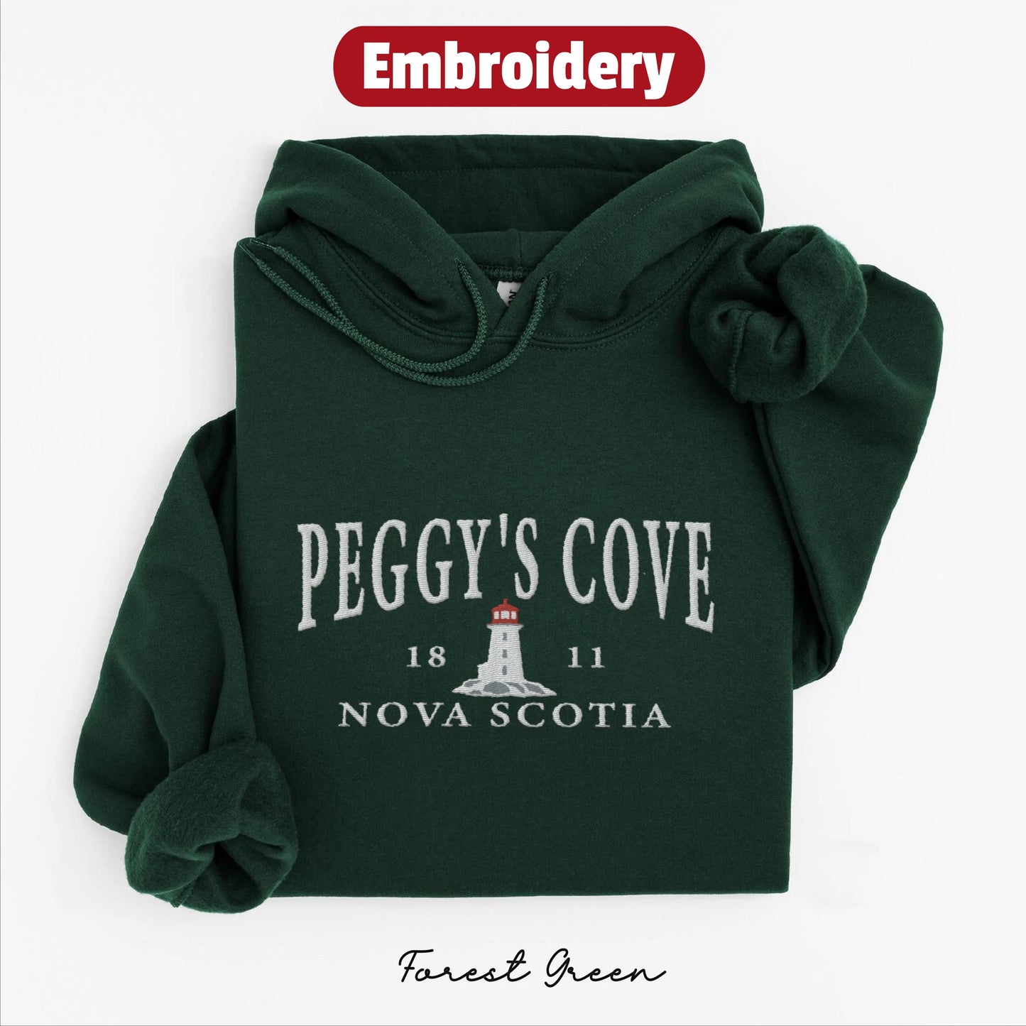 Peggys Cove embroidered hoodie