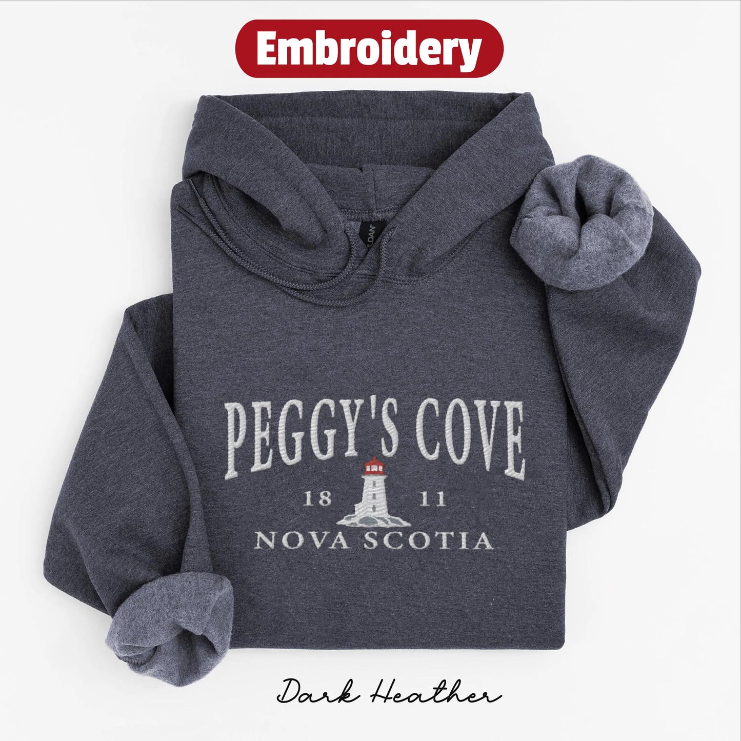 Peggys Cove embroidered hoodie